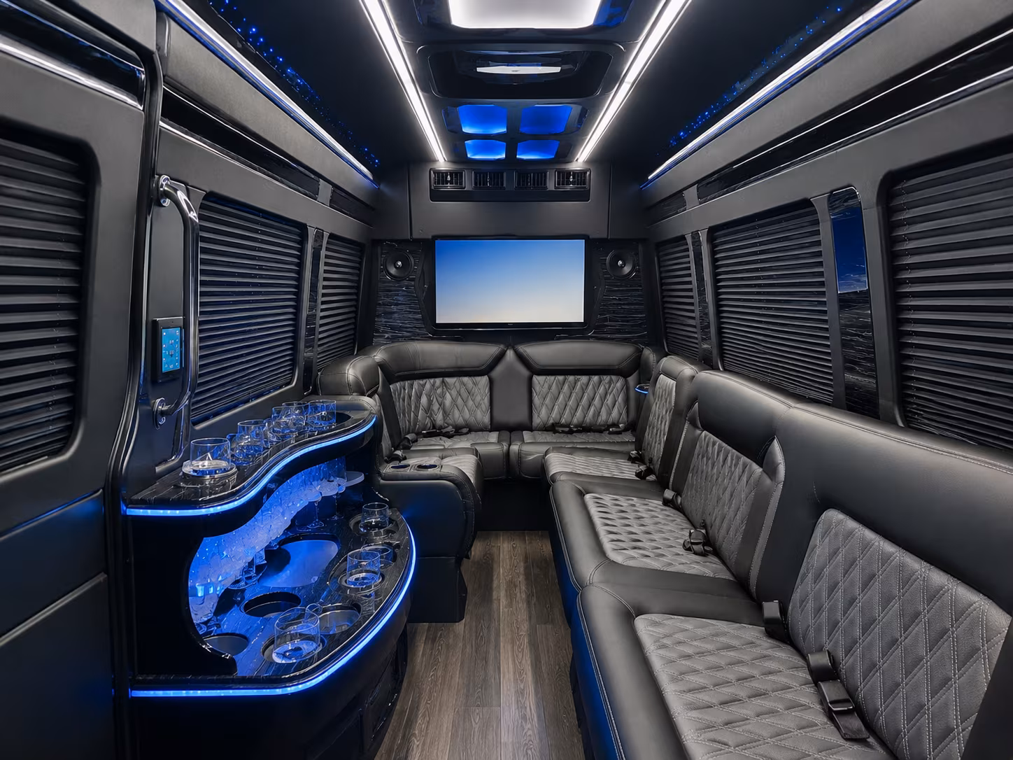 Hampton Airport Shuttle & Transportation party bus exterior