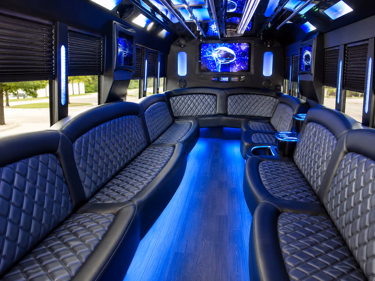 Hampton Bachelor & Bachelorette Transportation party bus exterior