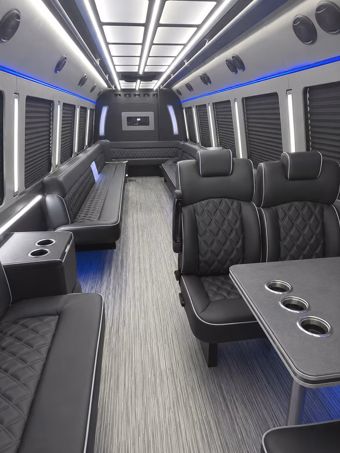 Hampton Private Event Transportation party bus interior