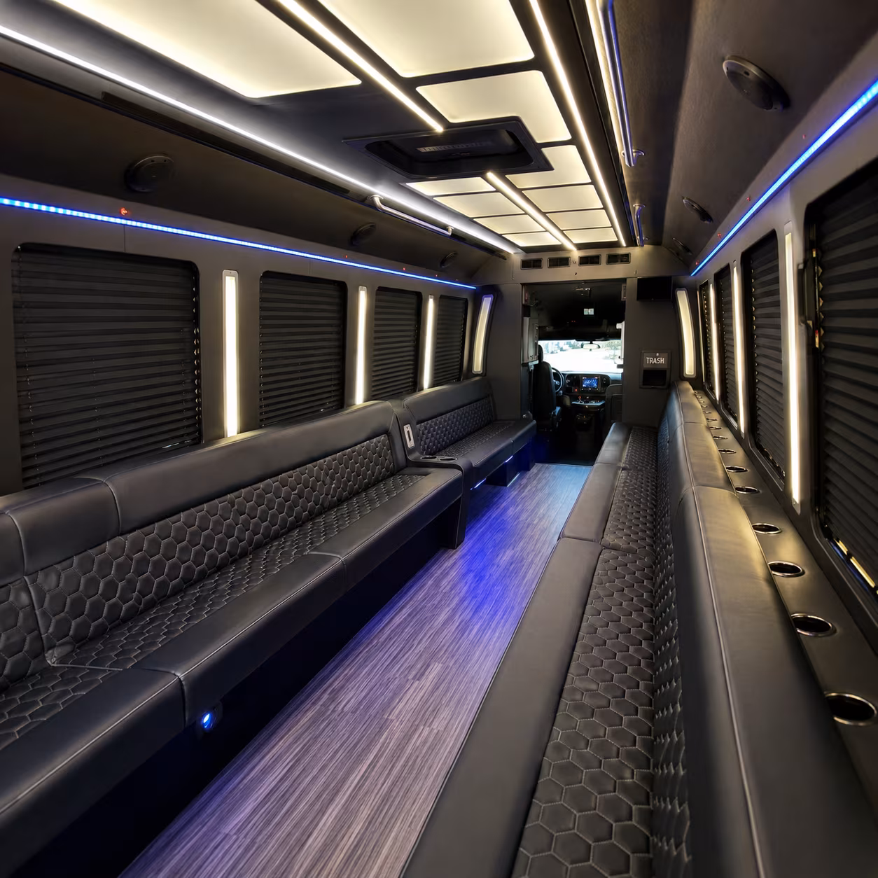 Hampton Prom & Homecoming Transportation party bus exterior