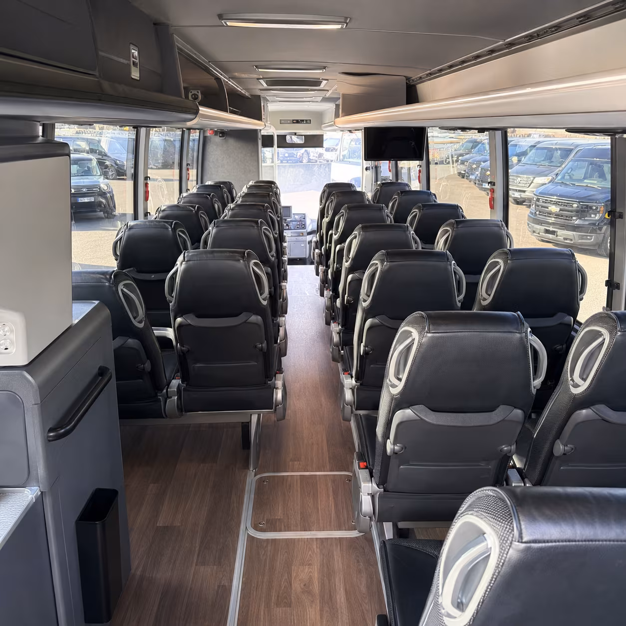 Hampton School Event Transportation party bus exterior