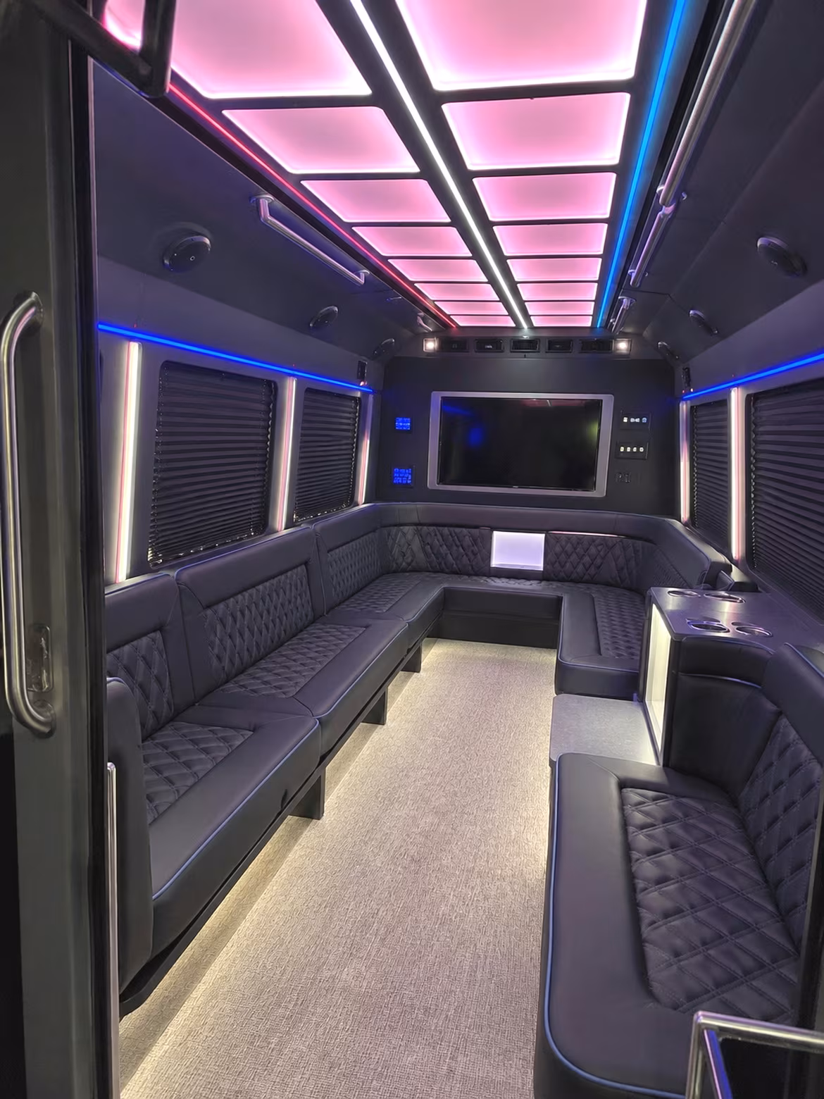 Hampton Sporting Event Transportation party bus interior