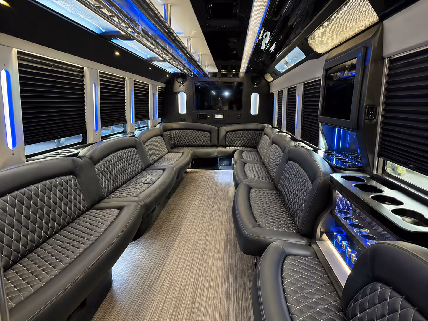 Hampton Sporting Event Transportation party bus exterior