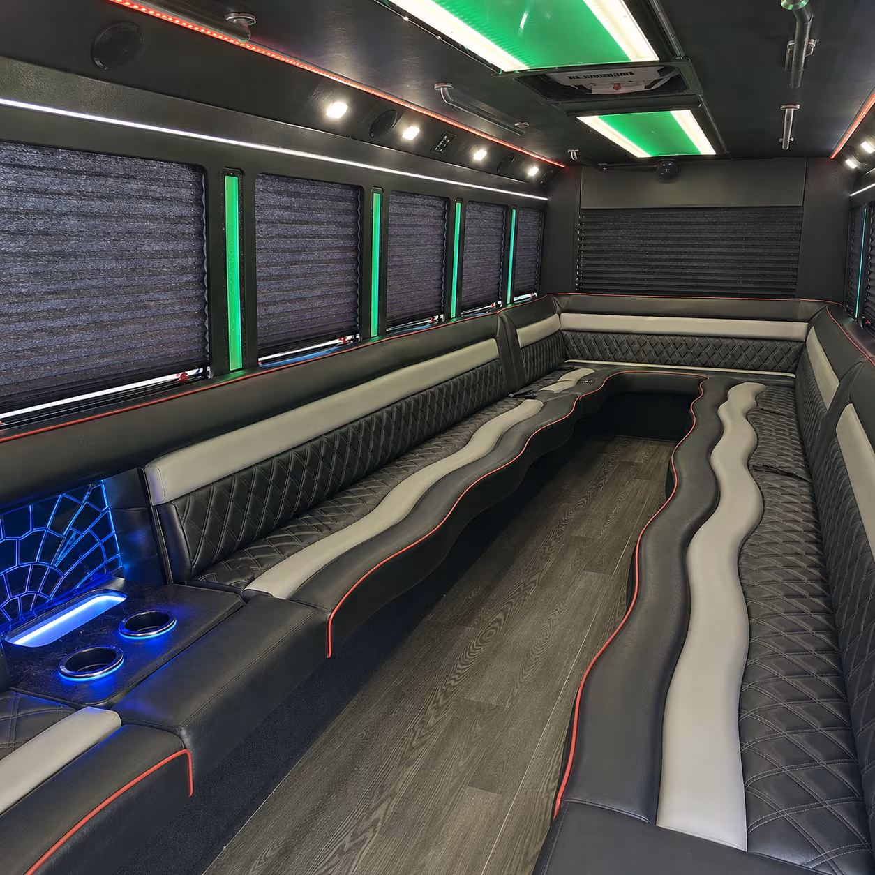 Hampton Wedding Transportation party bus exterior