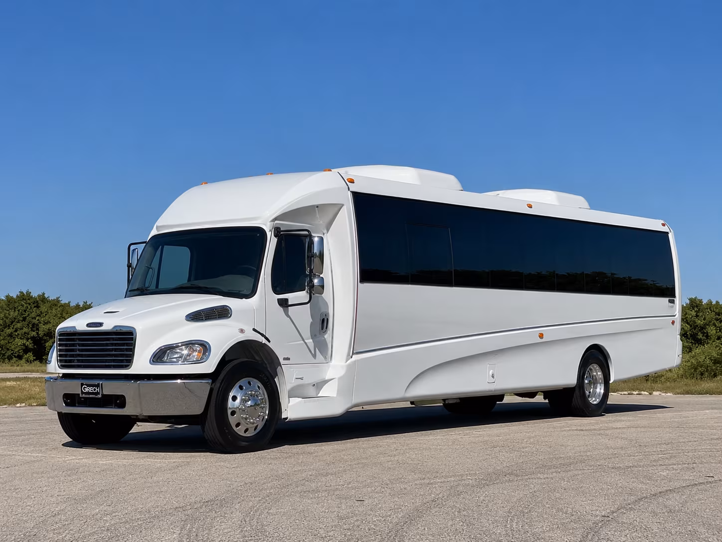 Hampton Wedding Transportation party bus exterior