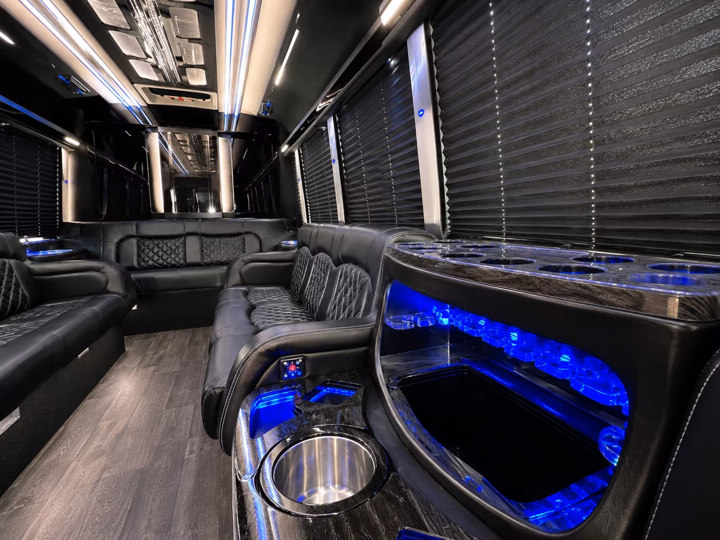 Hampton Wedding Transportation party bus exterior