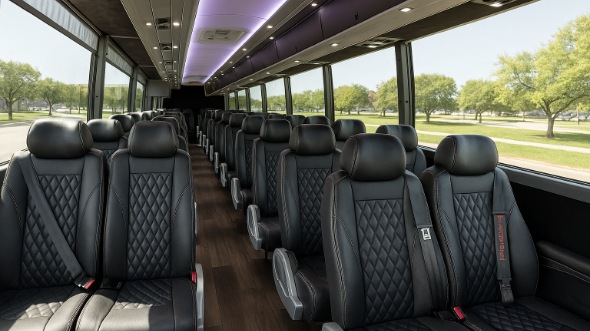 Interior of Charter Bus Company Hampton's 25 Passenger Minibus in Hampton