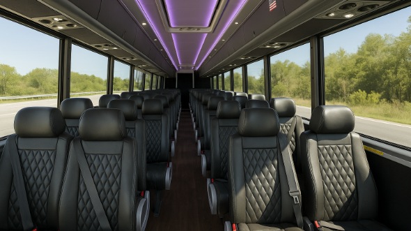 Interior of Charter Bus Company Hampton's 35 Passenger Minibus in Hampton