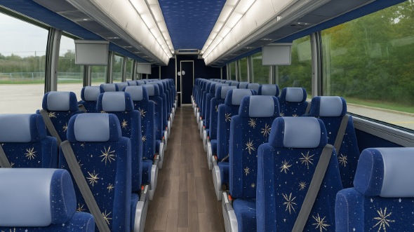 Interior of Charter Bus Company Hampton's 44 Passenger Charter Bus in Hampton