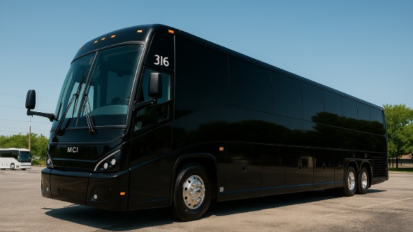 Exterior of Charter Bus Company Arlington's 50 Passenger Party Bus in Arlington