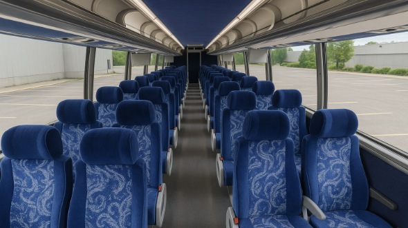 Interior of Charter Bus Company Hampton's 51 Passenger Charter Bus in Hampton