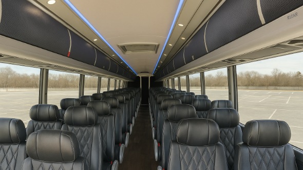Interior of Charter Bus Company Hampton's 55 Passenger Charter Bus in Hampton