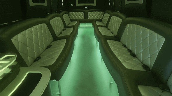 hampton 30 passenger party bus inside