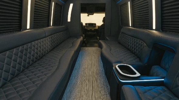 hampton 50 passenger party bus interior